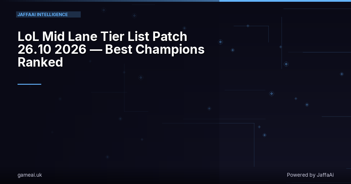 LoL Mid Lane Tier List Patch 26.10 2026 — Best Champions Ranked
