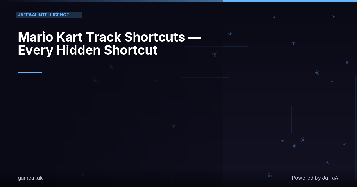 Mario Kart Track Shortcuts — Every Hidden Shortcut