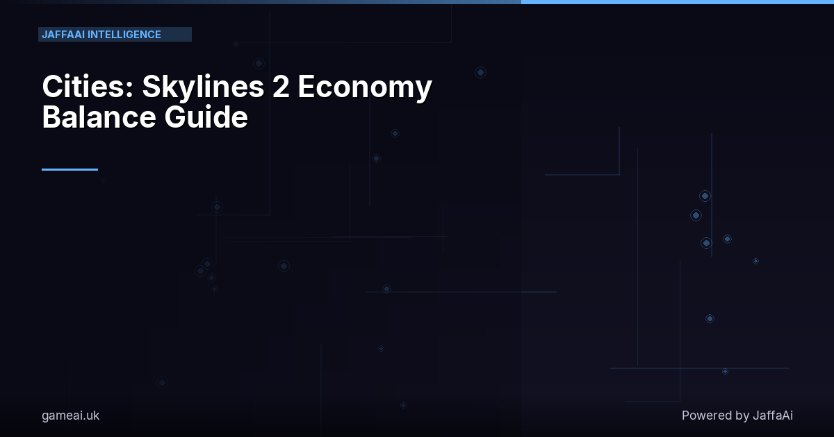 Cities: Skylines 2 Economy Balance Guide